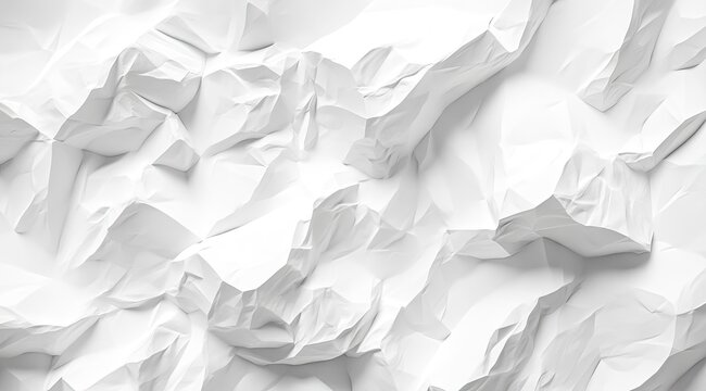 Abstract white crumpled paper texture