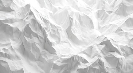 Obraz premium Crumpled white fabric texture resembling mountains