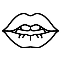Mouth icon vector image. Can be used for Human Anatomy.