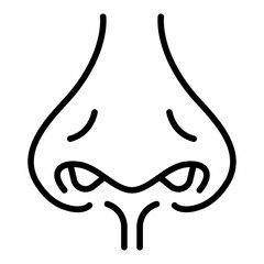 Nostrils icon vector image. Can be used for Human Anatomy.