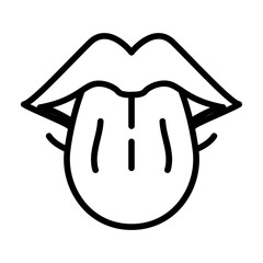 Tongue icon vector image. Can be used for Human Anatomy.