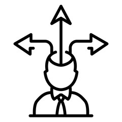 Decision Making icon vector image. Can be used for Personality Traits.