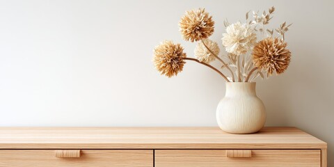Simple, neutral-toned, decorative arrangement