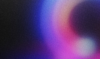 Abstract blurred grainy gradient background texture. Digital grain dust soft noise effect. rainbow color lo-fi vintage