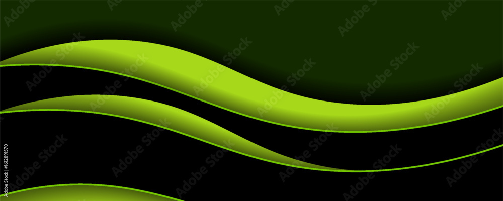 Wall mural modern liquid background with green gradient. dynamic shape composition. vector illustrations