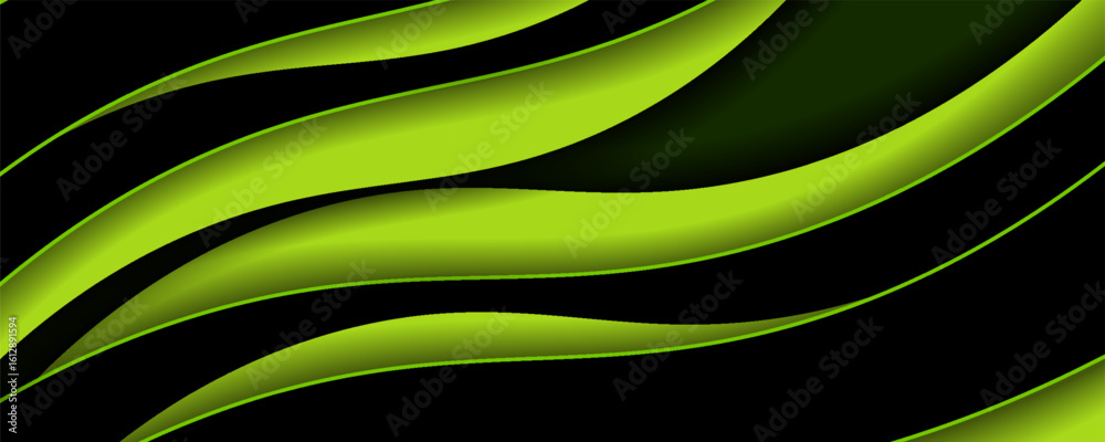 Wall mural modern liquid background with green gradient. dynamic shape composition. vector illustrations