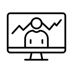 Monitoring icon vector image. Can be used for Business Analytics.
