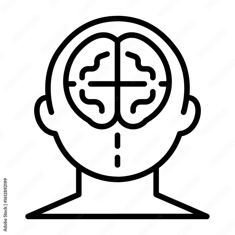 Wall mural intelligence icon vector image. can be used for business analytics.