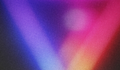 Abstract blurred grainy gradient background texture. Digital grain dust soft noise effect. rainbow color lo-fi vintage