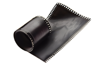 Close up of a dark brown leather cuff with decorative stitching isolated on transparent background