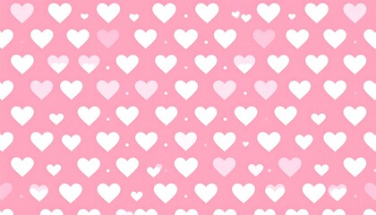 Repeating hearts in pastel pink