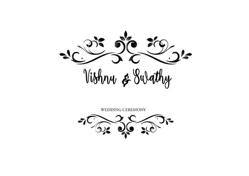 vector illustration of a floral ornament for Template of ceremony functions icons used for design.