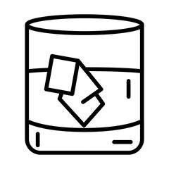 Whiskey glass icon vector image. Can be used for Fathers Day.
