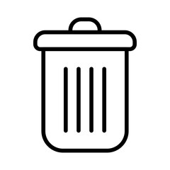 Trash Can icon vector image. Can be used for Earth Day.