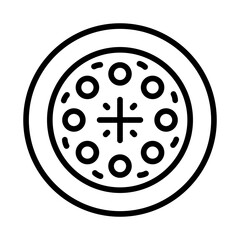 Pizza icon vector image. Can be used for Italy.