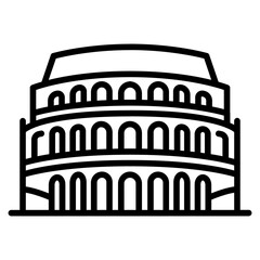 Naklejka premium Colosseum icon vector image. Can be used for Italy.