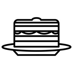 Tiramisu icon vector image. Can be used for Italy.