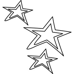 Obraz premium Star Doodle Line