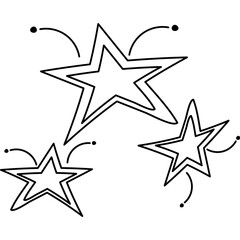 Obraz premium Star Doodle Line