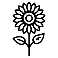 Italian Sunflower icon vector image. Can be used for Italy.