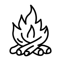 Bonfire icon vector image. Can be used for Festa Junina.