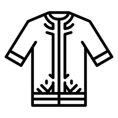 Traditional Outfit icon vector image. Can be used for Festa Junina.