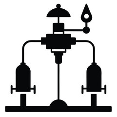 Gas tank icon, cylinder vector, industrial container silhouette, storage tank graphic, fuel cylinder symbol, gas storage illustration
