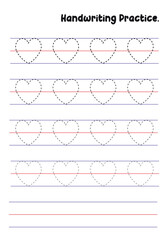Handwriting Practice Sheets for Kids – Prewriting Tracing Lines, Curves, Patterns, Spirals, Triangles, Square's, zigzag, hexagonal , circles, opals, etc. for Fine Motor Skills Development.