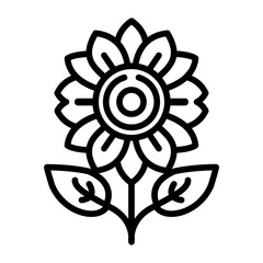 Sunflower icon vector image. Can be used for Festa Junina.