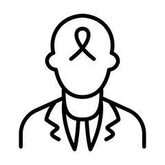 Cancer Patient icon vector image. Can be used for Chemotherapy.