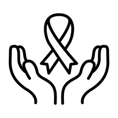 Cancer Support icon vector image. Can be used for Chemotherapy.