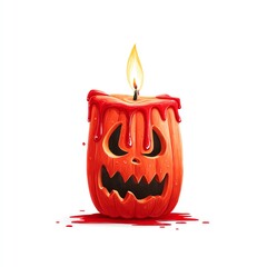 Spooky Halloween Pumpkin Candle