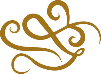 Obraz premium Vintage Swirl Line