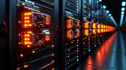 Illuminated Server Racks in a Dark Data Center