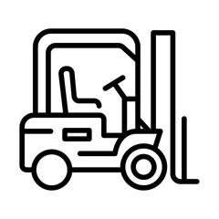 Forklift icon vector image. Can be used for Warehouse.