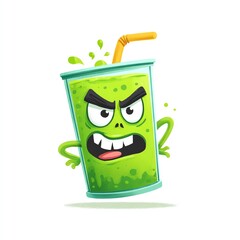 Angry Green Smoothie Character