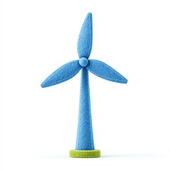 Cute Blue Felt Wind Turbine