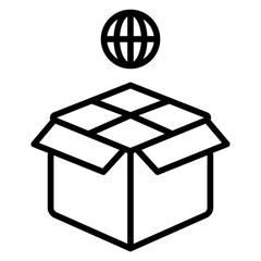 Package Import icon vector image. Can be used for Warehouse.