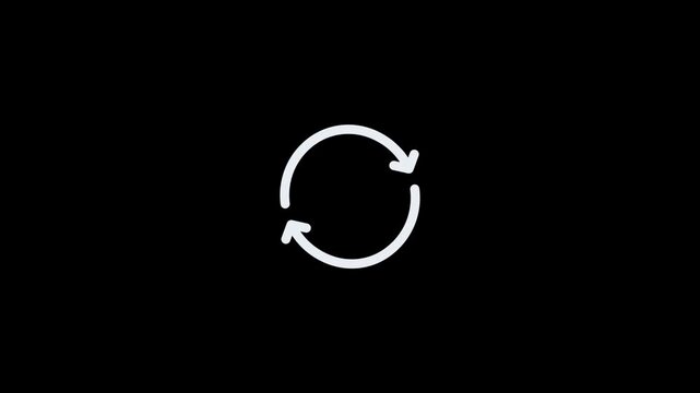 Dynamic circle refresh loading icon motion graphic animation loop on transparent background