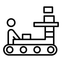 Obraz premium Conveyor icon vector image. Can be used for Manufacturing.