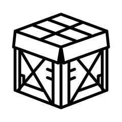Crate box icon vector image. Can be used for Manufacturing.