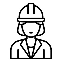 Worker Female icon vector image. Can be used for Manufacturing.