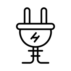 Plug icon vector image. Can be used for Battery and Power.