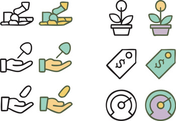 Modern Flat Design Icon Set for Diverse Concepts.