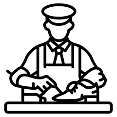 Shoe Maker Men icon vector image. Can be used for Shoemaker.