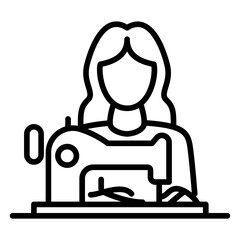 Tailoring Women icon vector image. Can be used for Art and Craft Supplies.