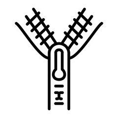 Zipper icon vector image. Can be used for Art and Craft Supplies.