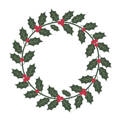 Fototapeta premium Holly Wreath