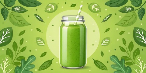 Enjoy a refreshing green smoothie filled with organic goodness for your health and wellness journey