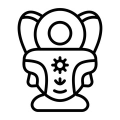 Baby Carrier icon vector image. Can be used for Baby Shower.